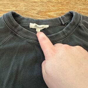 Madewell Long Sleeve Tee in Charcoal Gray